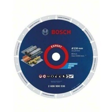 Deimantinis pjovimo diskas Bosch Metal, 230x22,23 mm, 2608900536 Deimantinis pjovimo diskas Bosch Metal, 230x22,23 mm, 2608900536