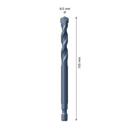 Centravimo grąžtas Bosch 8,5x105 mm, 2608900529 1 Centravimo grąžtas Bosch 8,5x105 mm, 2608900529 1