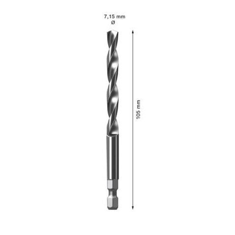 Centravimo grąžtas Bosch PCPlus HSS-G Ø 7,15x105 mm 2608900528 2 Centravimo grąžtas Bosch PCPlus HSS-G Ø 7,15x105 mm 2608900528 2