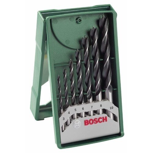 Grąžtų komplektas medienai Bosch, 3-10 mm, 7 vnt., 2607019580 Grąžtų komplektas medienai Bosch, 3-10 mm, 7 vnt., 2607019580
