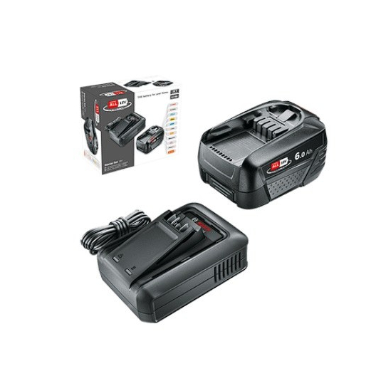 Akum. ir kroviklio rinkinys Bosch Starter Set 18 V, 1x6,0Ah akum., 1600A032A8