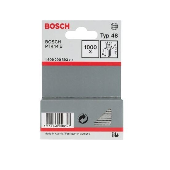 Vinys Bosch, tipas 48, 1.8x1.45x14 mm, 1000 vnt., 1609200393 Vinys Bosch, tipas 48, 1.8x1.45x14 mm, 1000 vnt., 1609200393