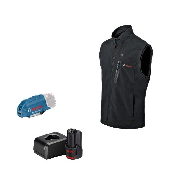 Šildoma liemenė Bosch GHV 12, dydis S, 12 V, 1x2,0 Ah, 06188000G4