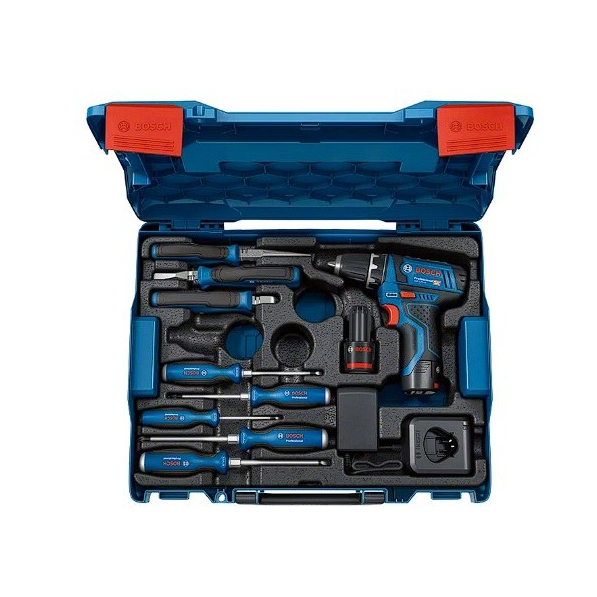 Akum. suktuvas-gręžtuvas Bosch GSR 12V-15, 12 V, 2x2,0 Ah, 060186810R