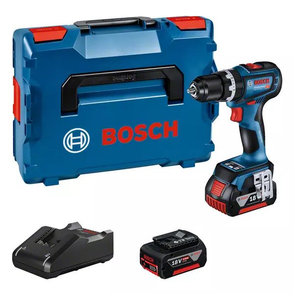 Akum. suktuvas-gręžtuvas Bosch GSB 18V-90, 18V, 2x4.0Ah, 06019K6103