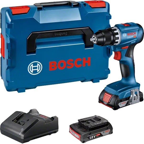 Akum. suktuvas-gręžtuvas Bosch GSR 18V-45, 18V, 2x2.0Ah, 06019K3203