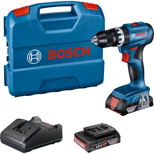 Akum. suktuvas-gręžtuvas Bosch GSB 18V-45, 18V, 2x2.0Ah, 06019K3302