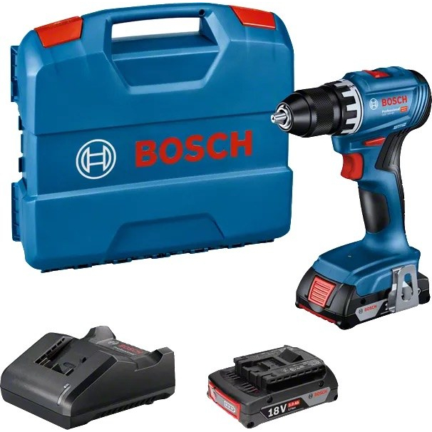 Akum. suktuvas-gręžtuvas Bosch GSR 18V-45, 18V, 2x 2.0Ah, 06019K3202 Akum. suktuvas-gręžtuvas Bosch GSR 18V-45, 18V, 2x 2.0Ah, 06019K3202