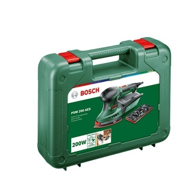 Trikampis šlifuoklis Bosch PSM 200 AES, 200 W, 06033B6000 1 Trikampis šlifuoklis Bosch PSM 200 AES, 200 W, 06033B6000 1