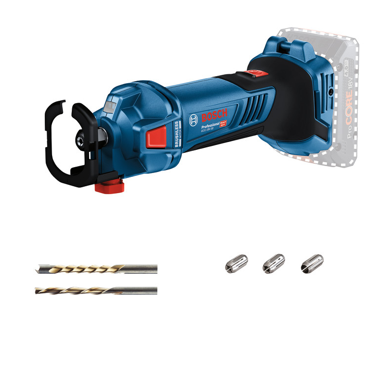 Akumuliatorinė gipskartonio freza Bosch GCU 18V-30, 18V (be akum. ir korv.) 06019K8000 Akumuliatorinė gipskartonio freza Bosch GCU 18V-30, 18V (be akum. ir korv.) 06019K8000