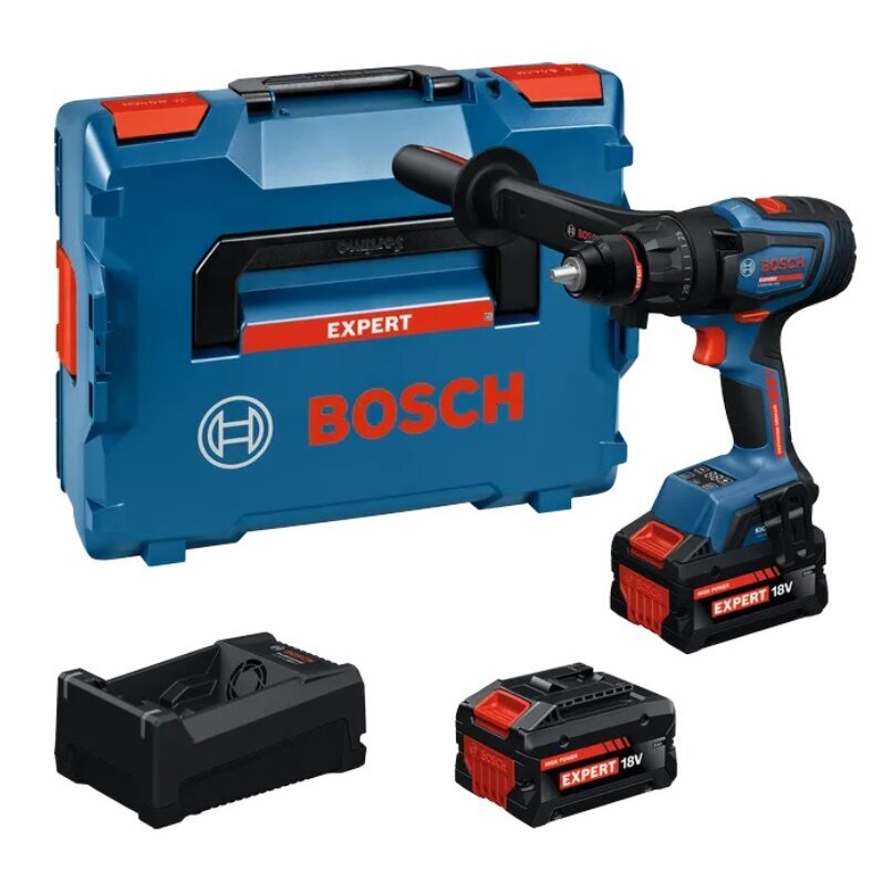 Akumuliatorinis gręžtuvas-suktuvas Bosch EXSR18V-150 2x8.0Ah EXBA, GAL 12V/18V-80, LB Akumuliatorinis gręžtuvas-suktuvas Bosch EXSR18V-150 2x8.0Ah EXBA, GAL 12V/18V-80, LB