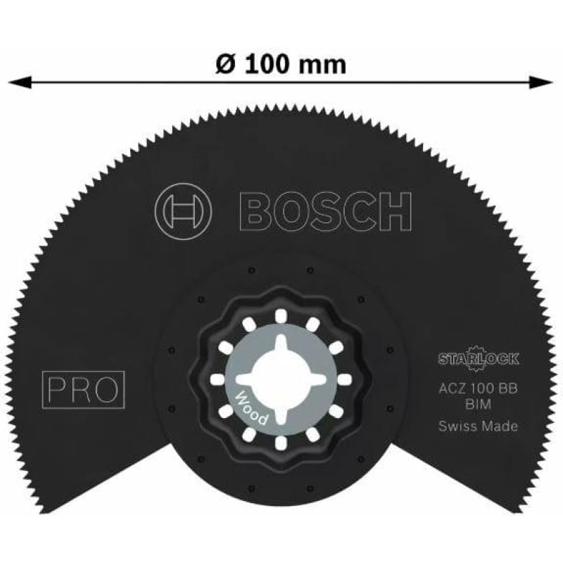 Daugiafunkcinio įrankio geležtė Bosch ACZ 100 BB, 100 mm, 2608669118