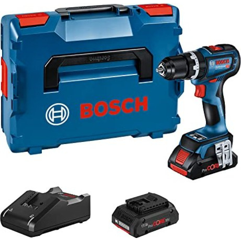 Akum. suktuvas-gręžtuvas Bosch GSB 18V-90, 18V, 2x4.0Ah, 06019K6105 Akum. suktuvas-gręžtuvas Bosch GSB 18V-90, 18V, 2x4.0Ah, 06019K6105