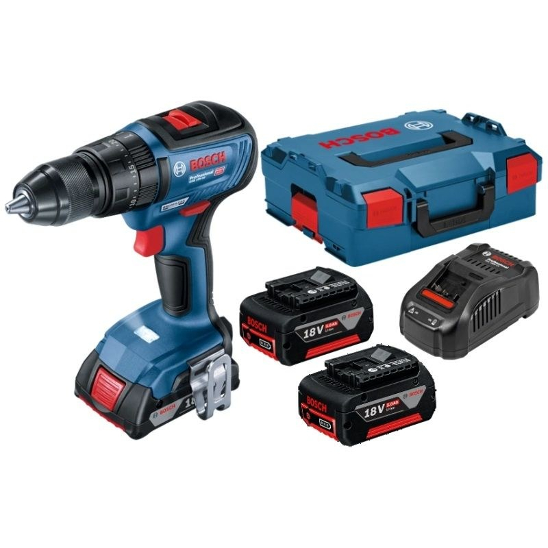 Akum. suktuvas-gręžtuvas Bosch GSR 18V-65, 18V, 2x5.0Ah, 06019N3232