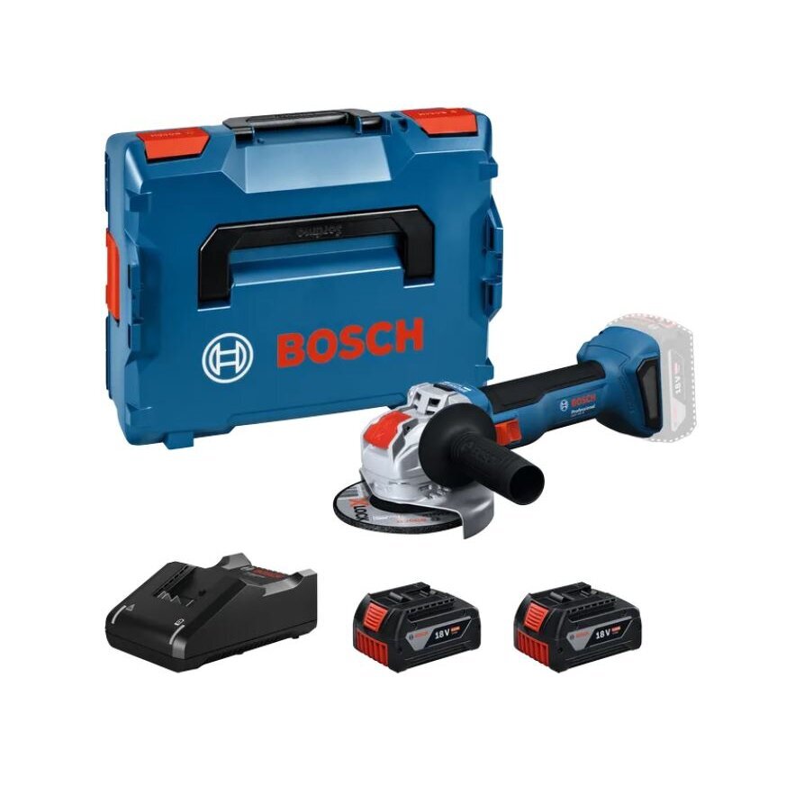 Akum. kampinis šlifuoklis Bosch GWX 18V-8 125mm, 18V, 2x4.0Ah 06019N9102