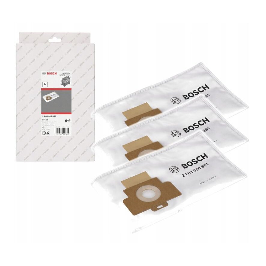 Medžiaginis dulkių maišas Bosch GAS 12/40, 3 vnt. 2608000891