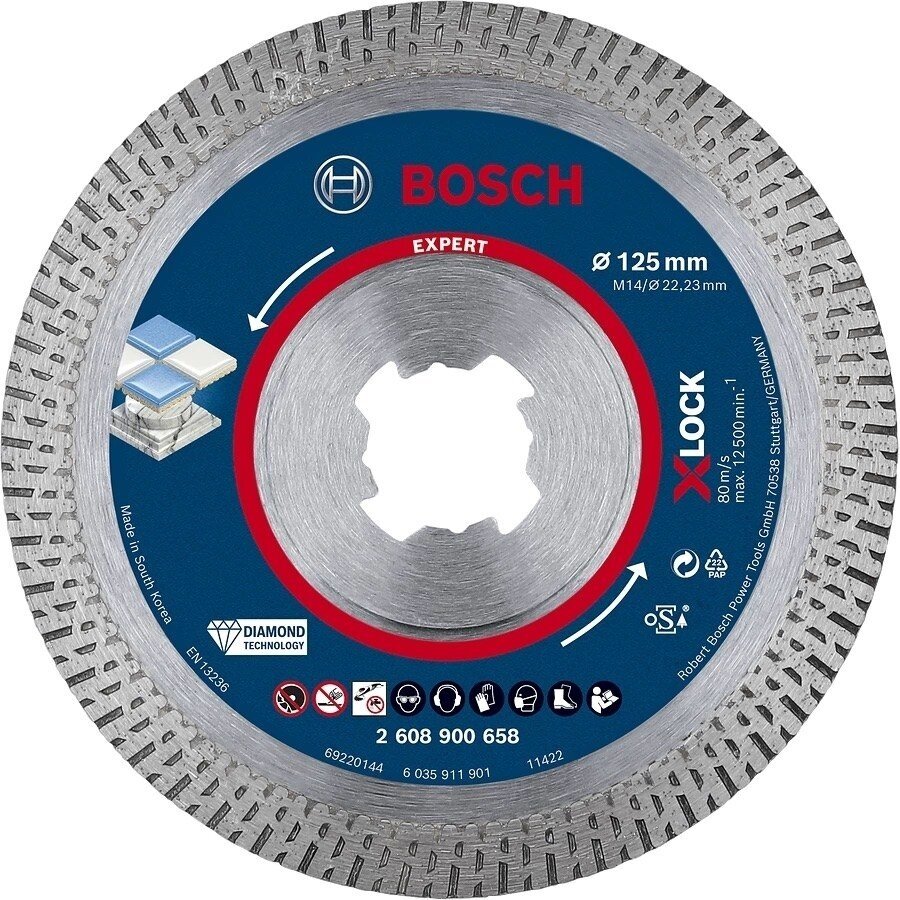 Deimantinis pjovimo diskas Bosch, 125 mm, 2608900658 Deimantinis pjovimo diskas Bosch, 125 mm, 2608900658