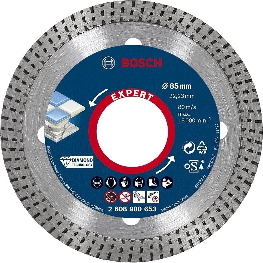 Deimantinis pjovimo diskas Bosch, 85 mm, 2608900653 Deimantinis pjovimo diskas Bosch, 85 mm, 2608900653