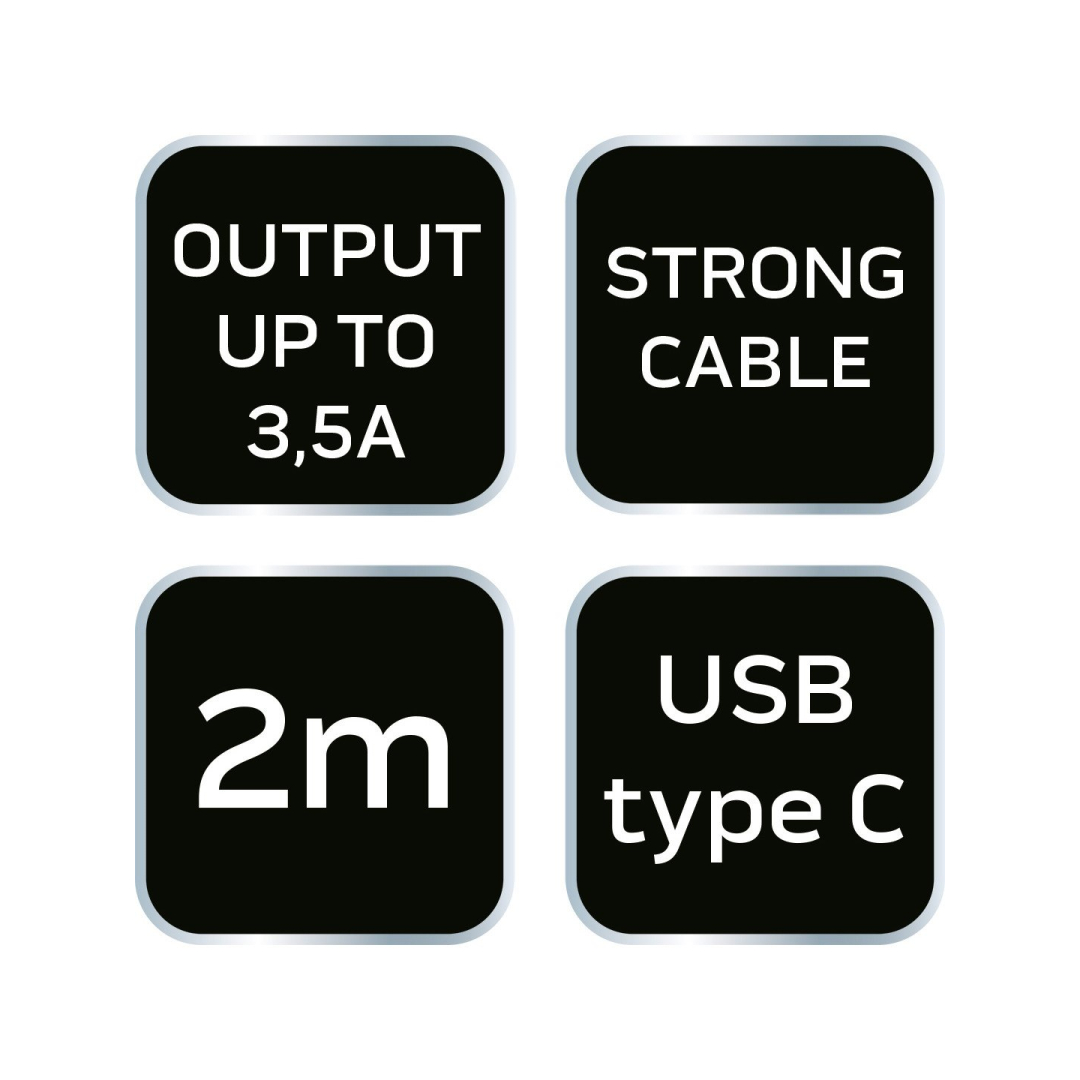 C tipo USB kabelis, 2 m 8