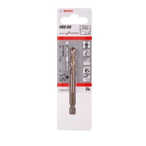 Centravimo grąžtas Bosch HSS-Co, Ø8mm, 2608584843 1 Centravimo grąžtas Bosch HSS-Co, Ø8mm, 2608584843 1