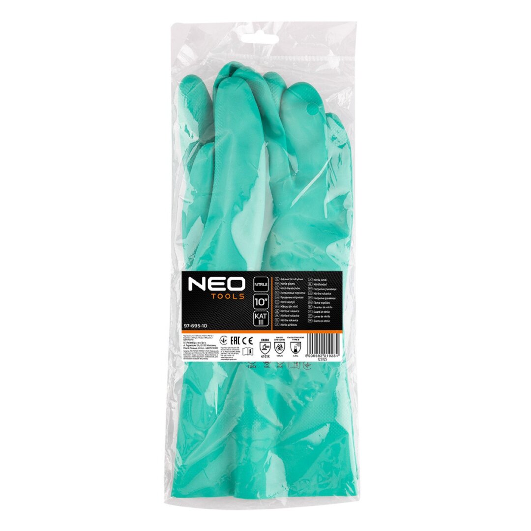 Chemiškai atsparios nitrilo pirštinės, dydis 10 1 Chemiškai atsparios nitrilo pirštinės, dydis 10 1