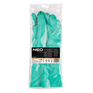 Chemiškai atsparios nitrilo pirštinės, dydis 10 1
