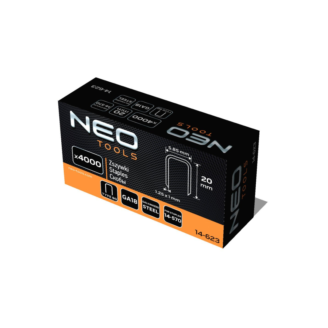 Cinkuotos kabės pneumatiniam segtuvui (14-570), GA18, 90 (4K) tipas, 20 mm ilgio, 4000 s 1 Cinkuotos kabės pneumatiniam segtuvui (14-570), GA18, 90 (4K) tipas, 20 mm ilgio, 4000 s 1