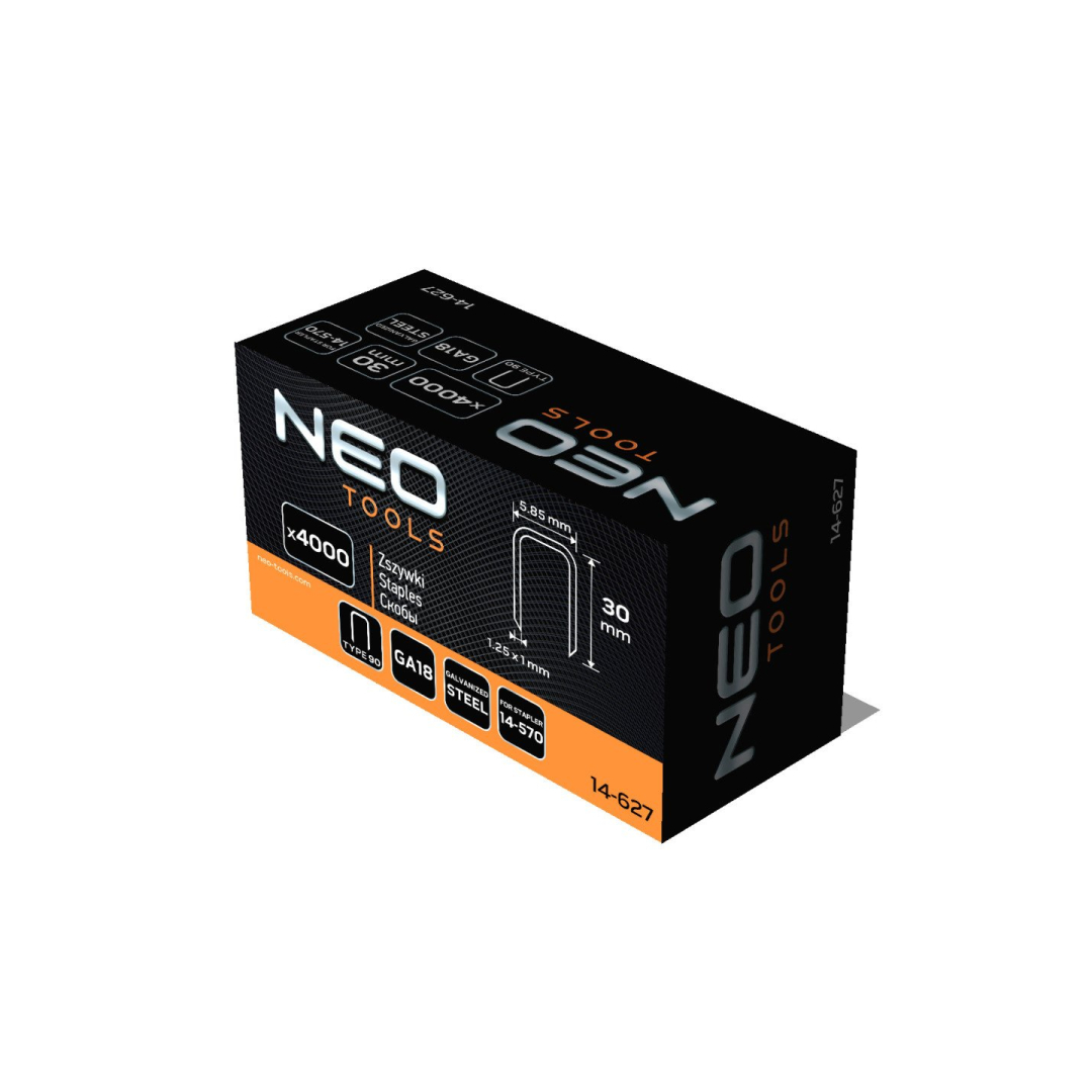 Cinkuotos kabės pneumatiniam segtuvui (14-570), GA18, 90 (4K) tipas, 30 mm ilgio, 4000 s 1 Cinkuotos kabės pneumatiniam segtuvui (14-570), GA18, 90 (4K) tipas, 30 mm ilgio, 4000 s 1