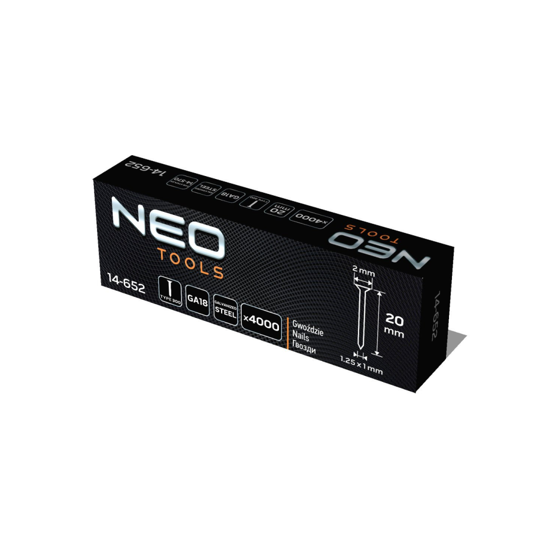 Cinkuotos vinys pneumatiniam segtuvui (14-570), GA18, 300 (F) tipas, 20 mm ilgio, 4000 1 Cinkuotos vinys pneumatiniam segtuvui (14-570), GA18, 300 (F) tipas, 20 mm ilgio, 4000 1