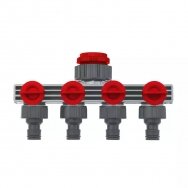 Čiaupo prijungimas keturgubas 1/2"-3/4"-1" Dedra 80N003K