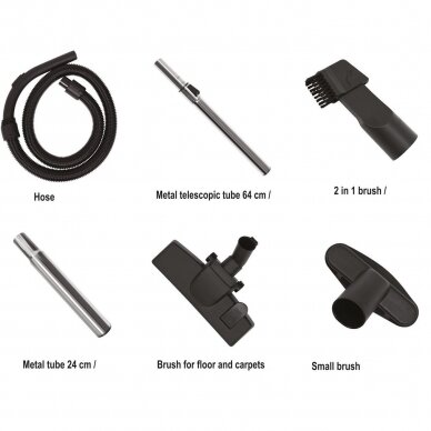 Cikloninis dulkių siurblys LUND 67091, Hepa filtras 8 Cikloninis dulkių siurblys LUND 67091, Hepa filtras 8