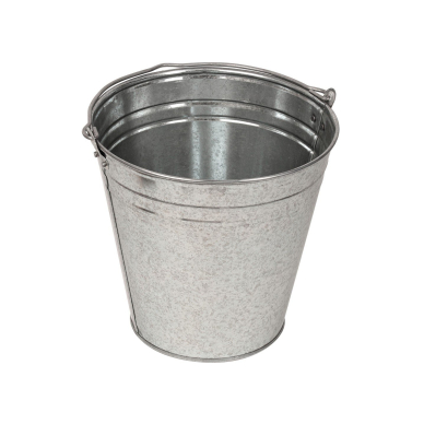 Cinkuotas plieninis kibiras, 12 l