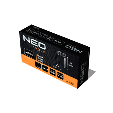 Cinkuotos kabės pneumatiniam segtuvui (14-570), GA18, 90 tipas (4K), 15 mm ilgio, 4000 s 1 Cinkuotos kabės pneumatiniam segtuvui (14-570), GA18, 90 tipas (4K), 15 mm ilgio, 4000 s 1