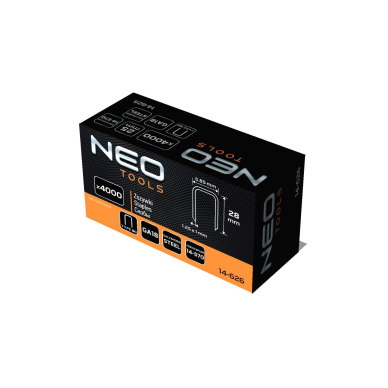 Cinkuotos kabės pneumatiniam segtuvui (14-570), GA18, 90 tipas (4K), 28 mm ilgio, 4000 s 1