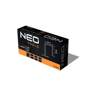 Cinkuotos kabės pneumatiniam segtuvui (14-572), GA21, tipas 80 (380), ilgis 6 mm, 4000 s 1