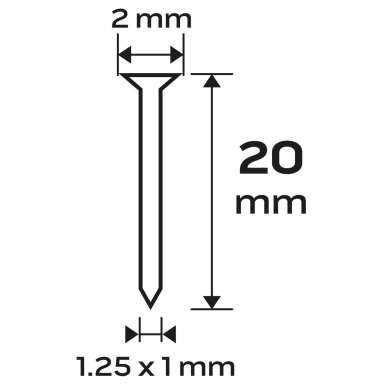 Cinkuotos vinys pneumatiniam segtuvui (14-570), GA18, 300 (F) tipas, 20 mm ilgio, 4000 7