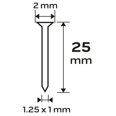 Cinkuotos vinys pneumatiniam segtuvui (14-570), GA18, 300 (F) tipas, 25 mm ilgio, 4000 7