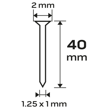 Cinkuotos vinys pneumatiniam segtuvui (14-570), GA18, 300 (F) tipas, 40 mm ilgio, 4000 7