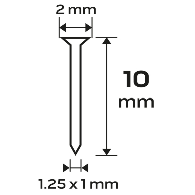 Cinkuotos vinys pneumatiniam segtuvui (14-570), GA18, tipas 300 (F), ilgis 10 mm, 4000 7