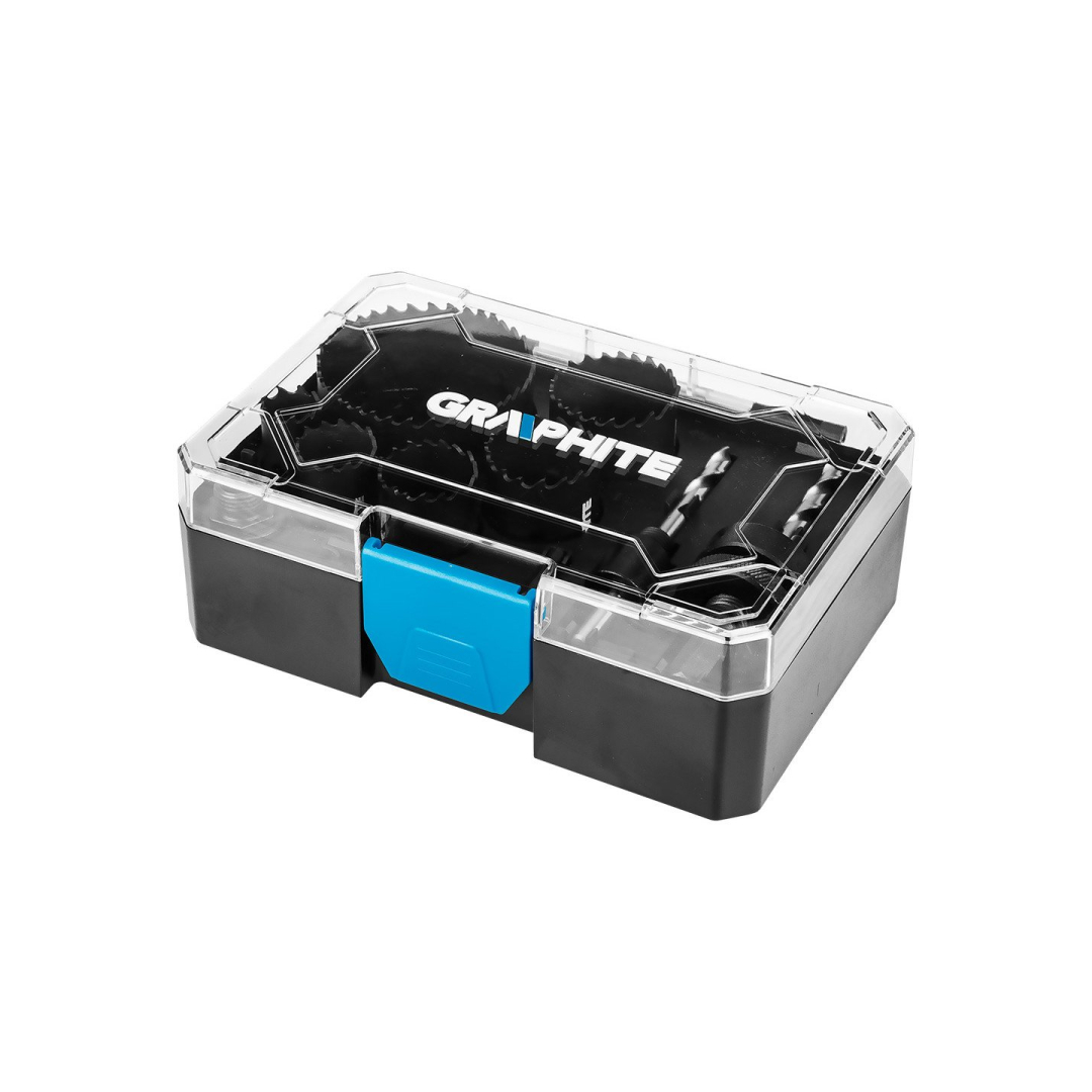 Co8% bimetaliniai gręžimo karūnos (19, 25, 30, 35, 40, 68 mm), 9 el. 1