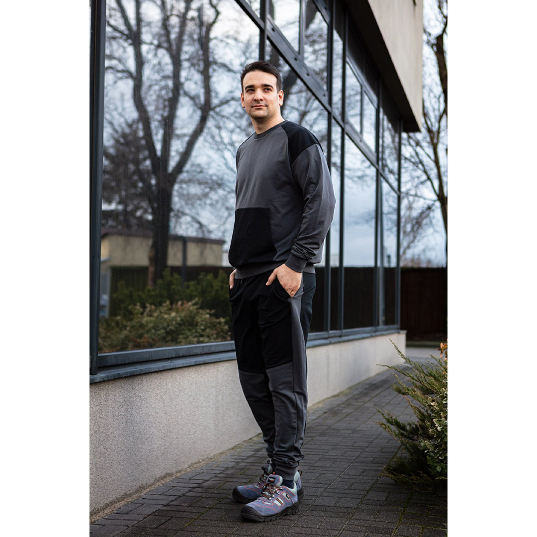 COMFORT sportinės kelnės, pilkos/juodos spalvos, S dydis 1 COMFORT sportinės kelnės, pilkos/juodos spalvos, S dydis 1