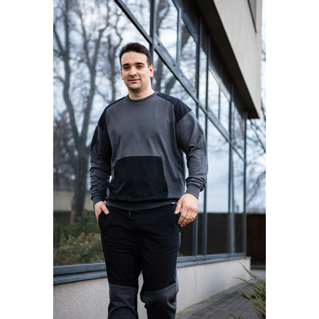 COMFORT sportinės kelnės, pilkos/juodos spalvos, XL dydis 2 COMFORT sportinės kelnės, pilkos/juodos spalvos, XL dydis 2