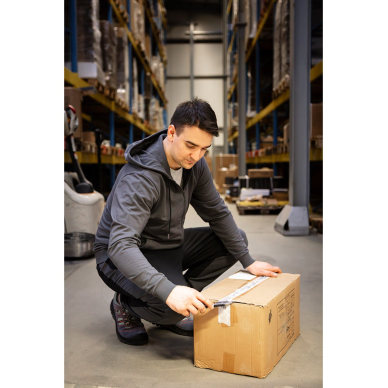 COMFORT džemperis su gobtuvu, pilkos spalvos, dydis XXL 3