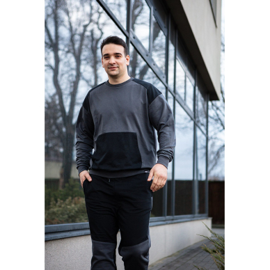 COMFORT megztinis, pilkas ir juodas, XL dydis 2