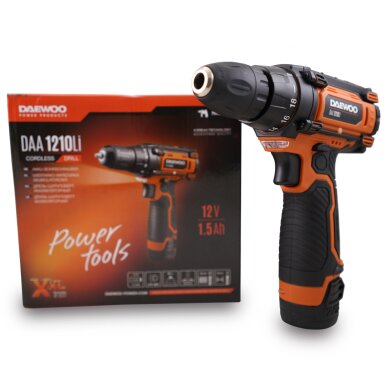 Akumuliatorinis gręžtuvas DAEWOO DAA 1210Li, 12V, 1.5Ah 5
