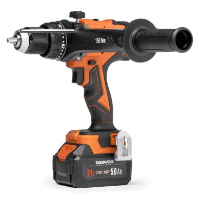 Akumuliatorinis smūginis gręžtuvas Daewoo DAA 7521Li SET, 18-21V, 4+5Ah 1 Akumuliatorinis smūginis gręžtuvas Daewoo DAA 7521Li SET, 18-21V, 4+5Ah 1