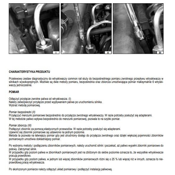 Common Rail purkštukų diagnostinis perpylimo rinkinys | 6 cilindrų varikliams (YT-7306) 3 Common Rail purkštukų diagnostinis perpylimo rinkinys | 6 cilindrų varikliams (YT-7306) 3