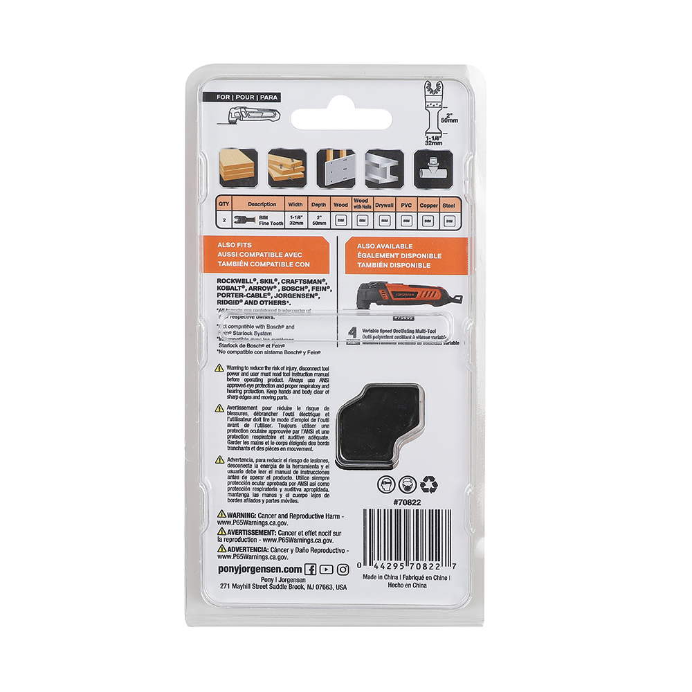 Daugiafunkcinio įrankio geležtės titanine danga 35 mm. Pony Jorgensen 2 vnt. 3