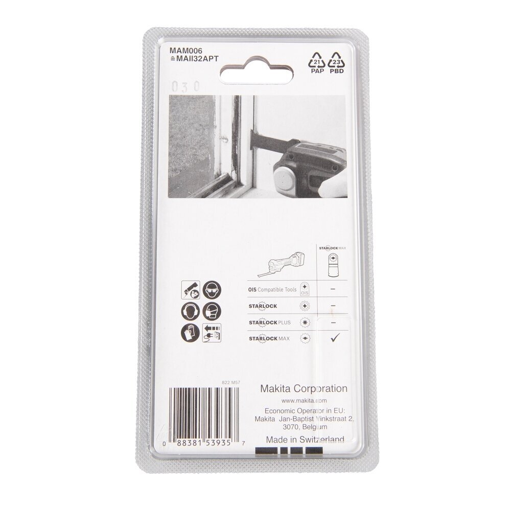 DAUGIAFUNKCINIO ĮRANKIO PEILIS 32MM MAKITA B-66450, STARLOCK MAX 2 DAUGIAFUNKCINIO ĮRANKIO PEILIS 32MM MAKITA B-66450, STARLOCK MAX 2