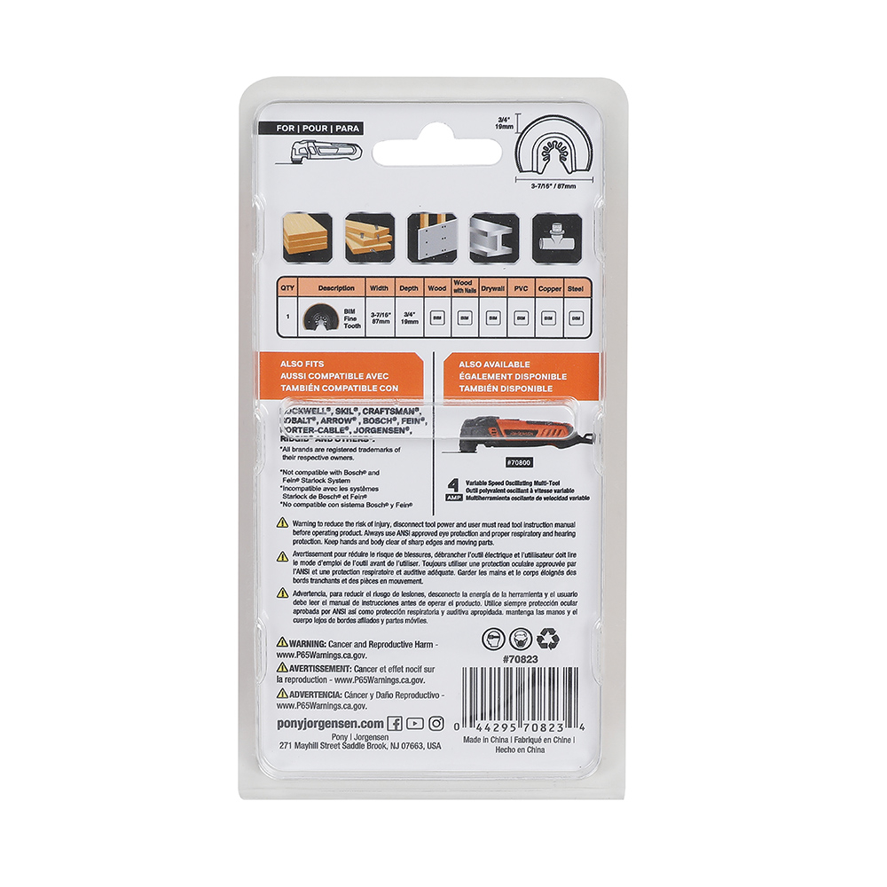 Daugiafunkcinio įrankio pusapvalė galežtė titanine danga, Pony Jorgensen 2